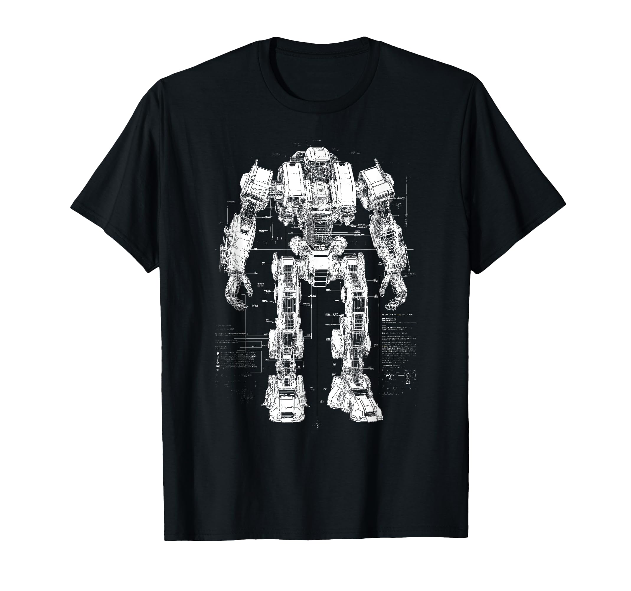 Amazon | メカロボットデザイン/スケッチ/図面 Tシャツ | T